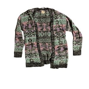 Vintage Pacsun Multicolored Aztec cardigan sweater